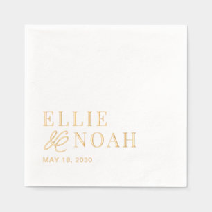 So In Love Engagement Wedding Foil Napkins