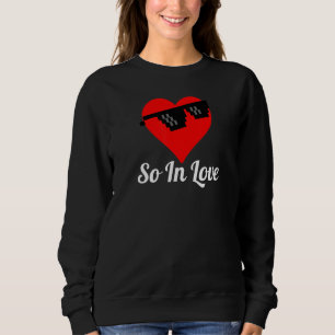 So In Love  Heart Sunglasses Sweatshirt