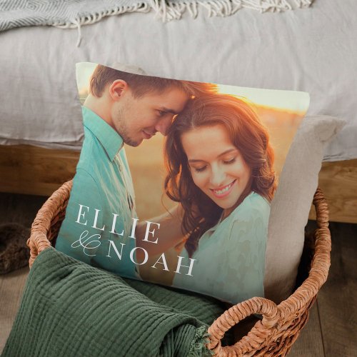 So In Love Personalized Photo Throw Pillow