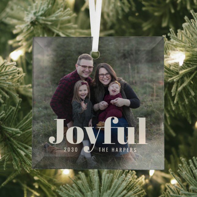 So Joyful Custom Photo Christmas Ornament (Insitu)