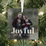 So Joyful Custom Photo Christmas Ornament<br><div class="desc">Photo gifts make the best gifts! Easily personalized with your text and/or photo(s) for a custom look. Designed by Berry Berry Sweet,  Modern Stationery and Personalized Gifts. Visit our website at www.berryberrysweet.com to see our full product lines.</div>