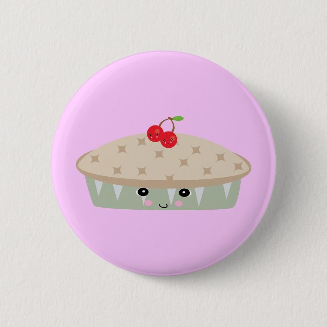 so kawaii cherry pie button (Front)