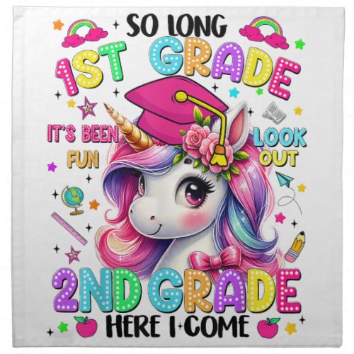 So Long 1st Grade 2nd Grade Here I Come Cloth Napkin