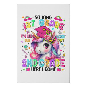 So Long 1st Grade 2nd Grade Here I Come Faux Canvas Print