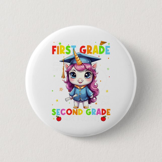 So Long 1st Grade Graduation Last Day Of School  Button (Front)