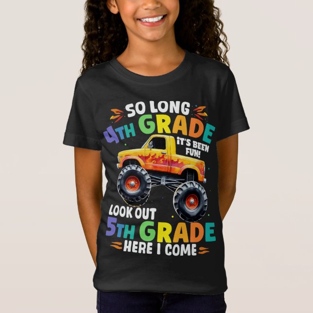  So Long 3rd Grade Graduation Monster Truck  T-Shirt (Front)