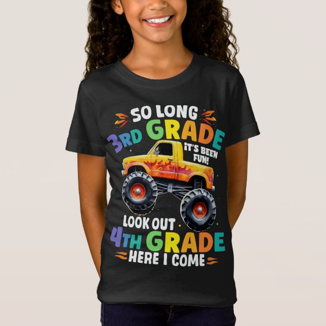  So Long 3rd Grade Graduation Monster Truck  T-Shirt (Front)