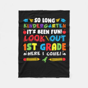 So Long Kindergarten 1st Grade Fleece Blanket