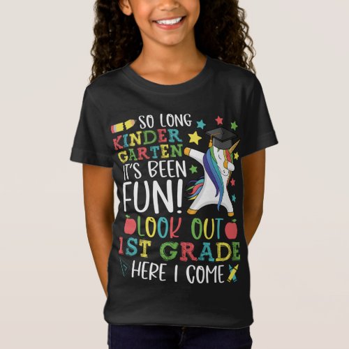 So Long Kindergarten 1st Grade Here I Come Unicorn T_Shirt