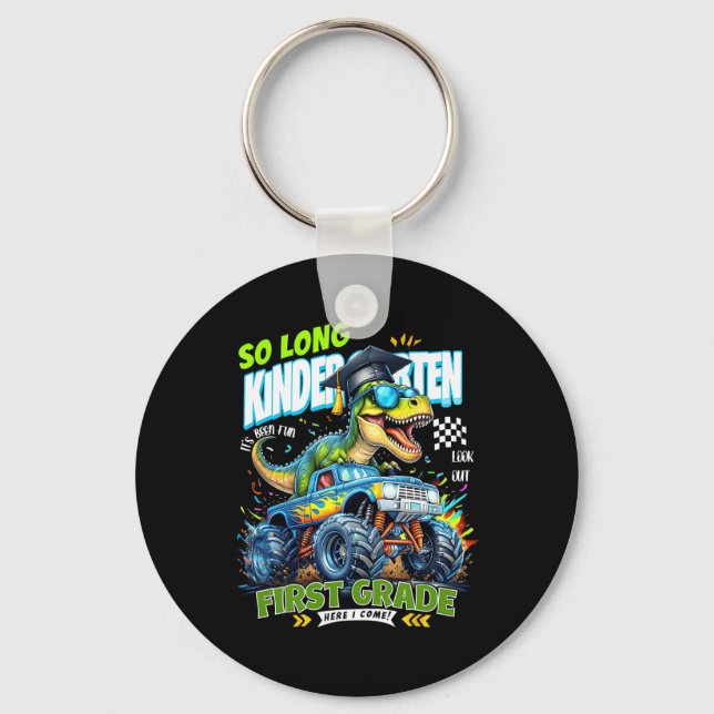So Long Kindergarten Graduate Dinosaur 1st Grade H Keychain (Front)