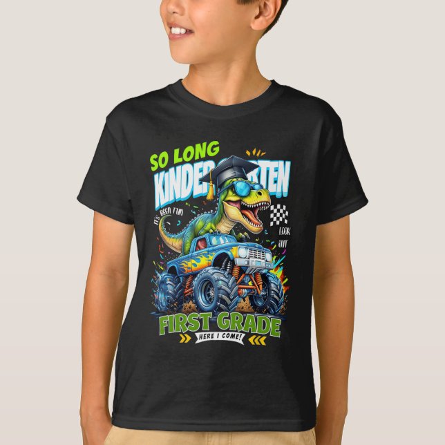 So Long Kindergarten Graduate Dinosaur 1st Grade H T-Shirt (Front)