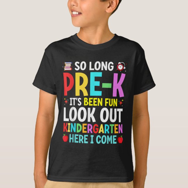 So Long Pre-k Graduation Graduate Teacher Kid Boys T-Shirt (Front)