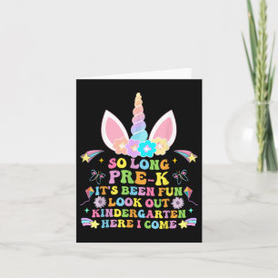 So Long Pre-k Graduation Kindergarten Here I Come Card