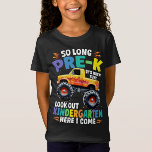 So Long Pre-K Graduation Monster Truck T-Shirt