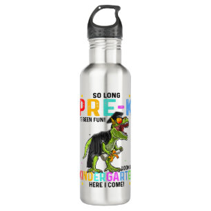So Long Pre-K Kindergarten Here I Come Dinosaur Gr Stainless Steel Water Bottle