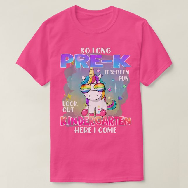 So Long PreK Kindergarten Here I Come Graduation G T-Shirt (Design Front)