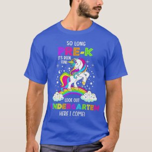 So Long PreK Kindergarten Here I Come Unicorn Prem T-Shirt