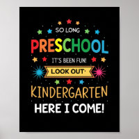 So Long Preschool Graduation Graduate Teacher Kid 