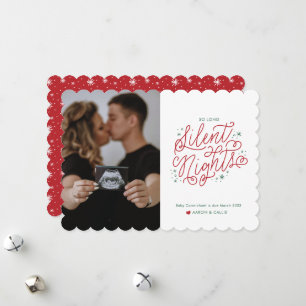 So Long Silent Nights Pregnancy Announcement Photo