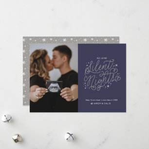 So Long Silent Nights Pregnancy Announcement Photo