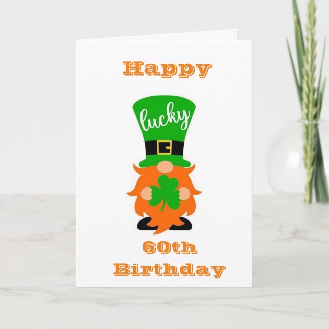 SO "LUCKY TO HAVE YOU" 60th BIRTHDAY Card (Front)