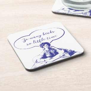 SO MANY BOOKS SO LITTLE TIME BEVERAGE COASTER