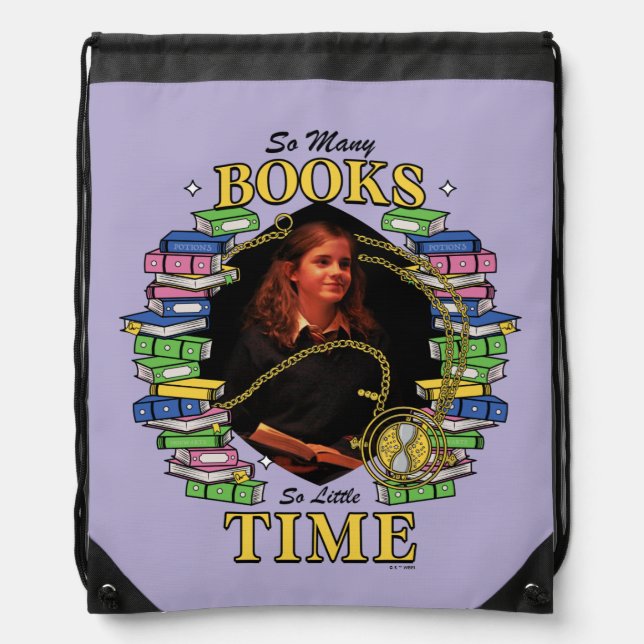 So Many Books, So Little Time Drawstring Bag (Front)