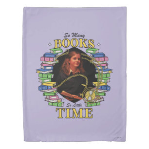 So Many Books, So Little Time Duvet Cover