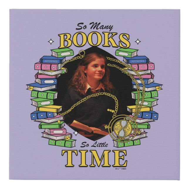 So Many Books, So Little Time Faux Canvas Print (Front)
