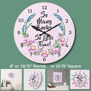 So Many Books So Little Time Large Clock