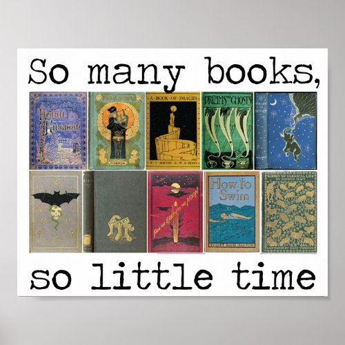 So many books so little time quote poster