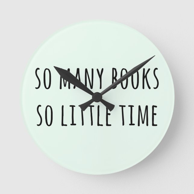 So Many Books So Little Time Round Clock (Front)