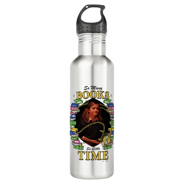 So Many Books, So Little Time Stainless Steel Water Bottle (Front)
