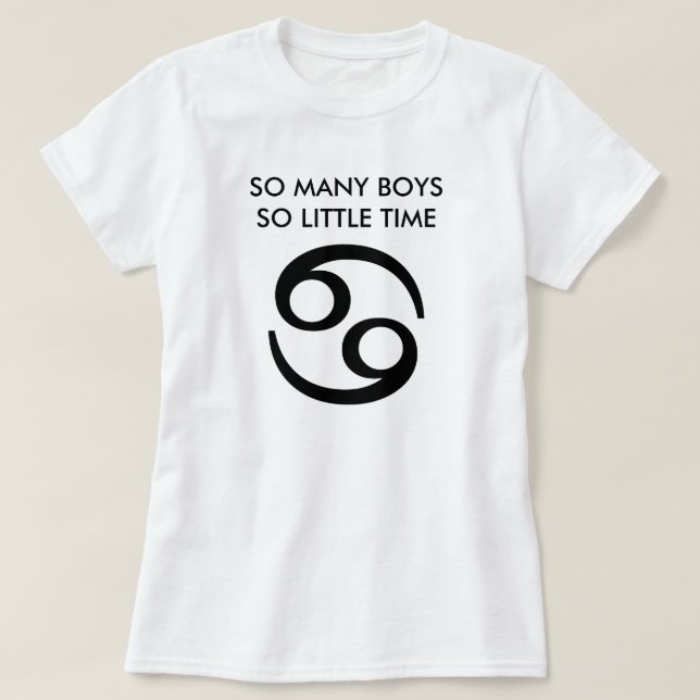 SO MANY BOYS - SO LITTLE TIME - "69" on back T-Shirt (Design Front)