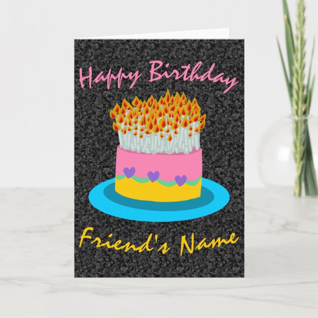 So Many Candles joke old humor birthday friend Card (Front)