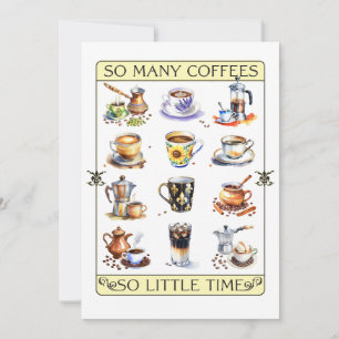 So many coffees, so little time holiday card