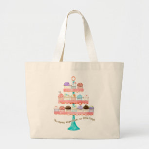 So Many Cupcakes, so Little Time! Cupcake Art Large Tote Bag