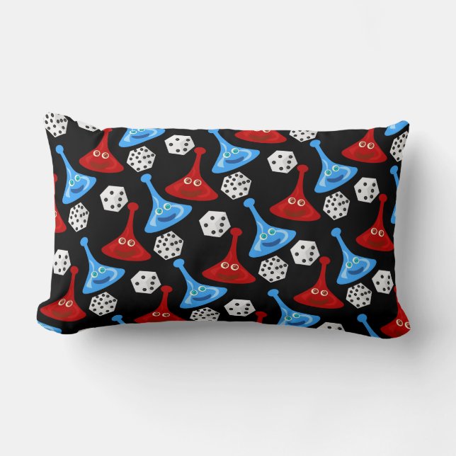 So Many Games Pattern Lumbar Pillow (Front)