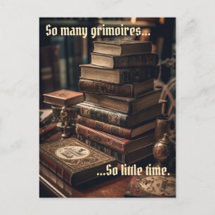 So Many Grimoires Wicca Postcard