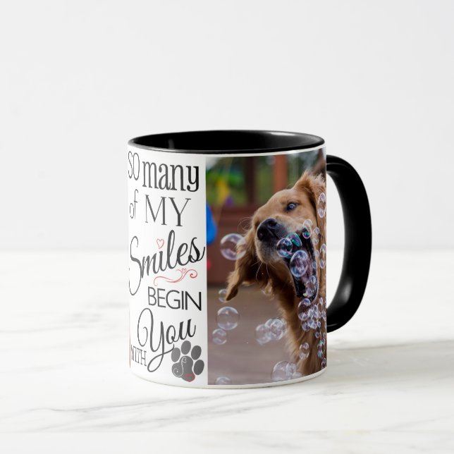 So Many Smiles Custom Pet Photo Mug (Front Right)