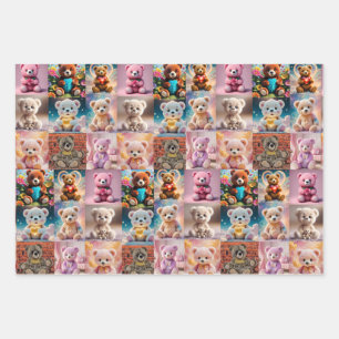 So Many Teddy Bears Wrapping Paper Sheets