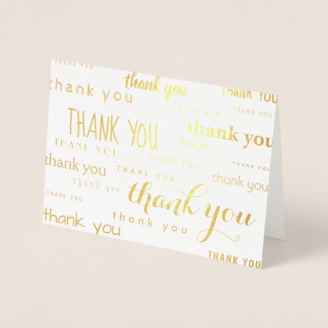 so many thank yous gold foil foil card (Front)