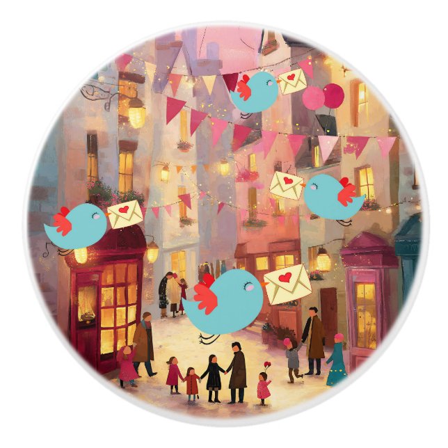 SO MANY VALENTINES FOR DELIVERY CERAMIC KNOB (Front)