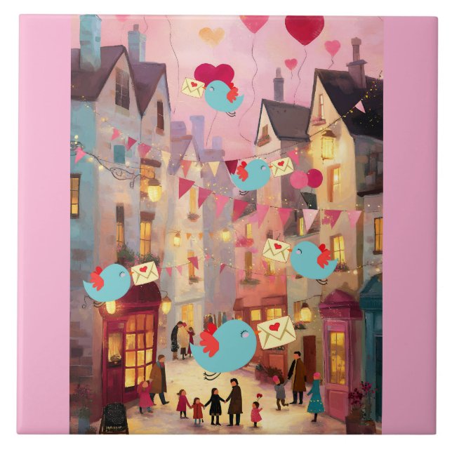 SO MANY VALENTINES FOR DELIVERY CERAMIC TILE (Front)