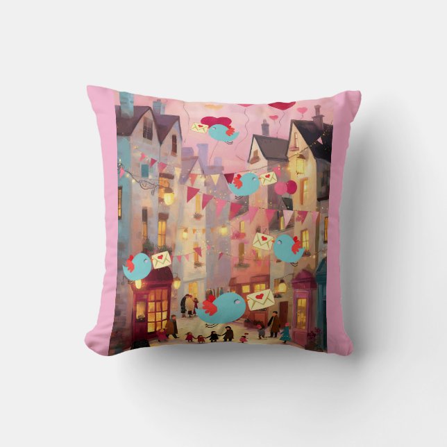 SO MANY VALENTINES FOR DELIVERY THROW PILLOW (Front)