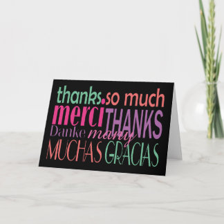 So Many Ways to Say Thanks Typography Thank You Card