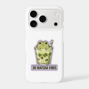 So Matcha Vibes Cute Kawaii Frog Meme iPhone 17 Pro Case