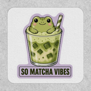 So Matcha Vibes Cute Kawaii Frog Meme Patch