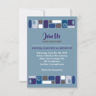 SO MOD Bar Bar Mitzvah Reception Card