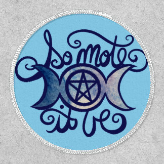 So Mote it Be Triple Moon Goddess Symbol Patch